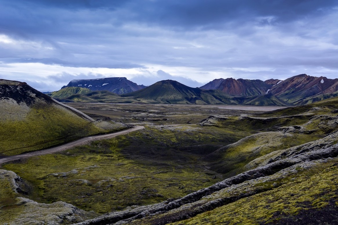 Vulkanske kamnine v okolici Landmannalaugarja